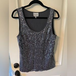 Gorgeous stretch sequined sleeveless top